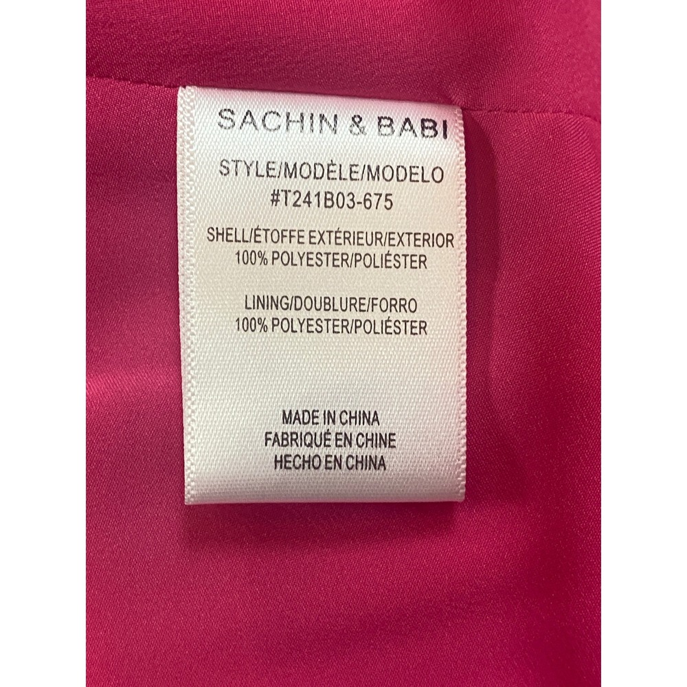 Sachin & Babi Isabeau Strapless Bow Front Ballgown Dress 6 NEW Shocking Pink - Picture 11 of 16